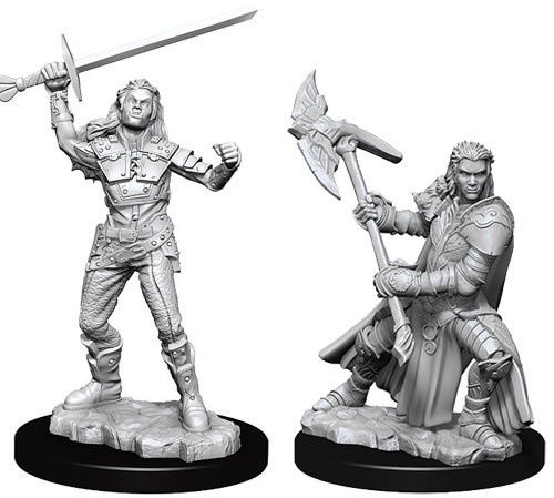D&amp;D Unpainted Mini - Female Half-Orc Fighter 73542