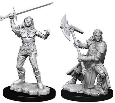 D&amp;D Unpainted Mini - Female Half-Orc Fighter 73542