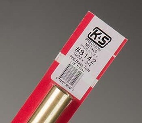 K&amp;S Round Brass Tube - 19/32" OD KSE8142