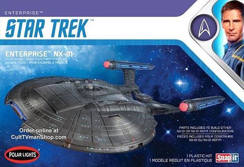 NX-01 Enterprise Snap-Together 1/1000 Star Trek Enterprise Model Kit #966 by Polar Lights