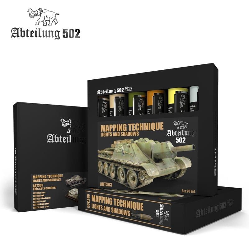 Abteilung502 Oil Paint Set Mapping Technique Lights and Shadows - ABT303