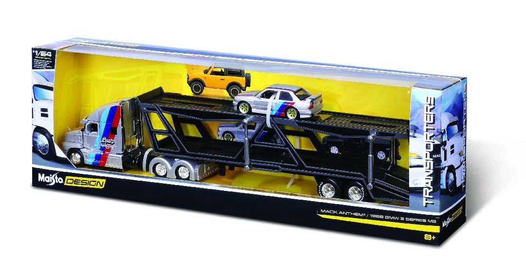 Maisto 1/64 DES Transporter w/ 1 Car Assorted - MAI11454