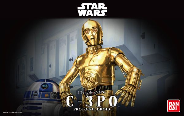 Star Wars C-3PO Droid 1/12 Action Figure Model Kit #5068502by Bandai