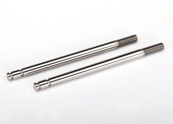 LaTrax Shock shafts, steel, chrome finish (2) - TRA7663