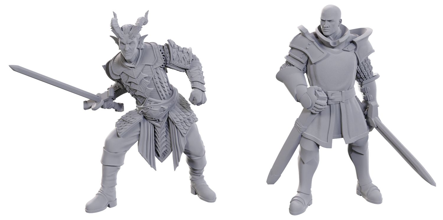 D&amp;D Unpainted Mini - Special Edition Baldur's Gate 3 - Ulder Ravengard &amp; Zevlor