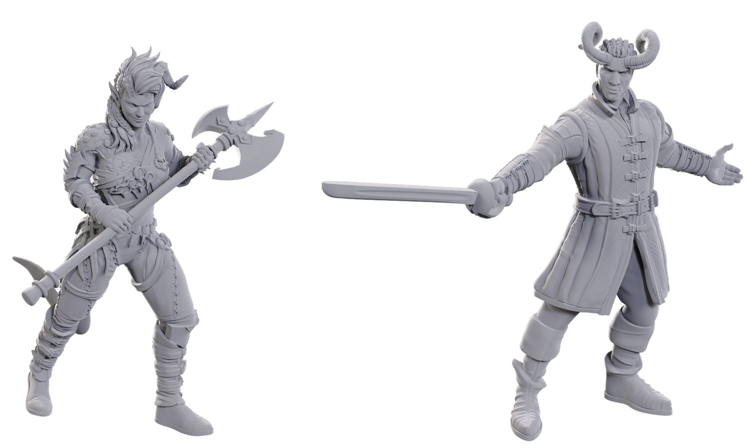 D&amp;D Unpainted Mini - Special Edition Baldur's Gate 3 - Wyll &amp; Karlach