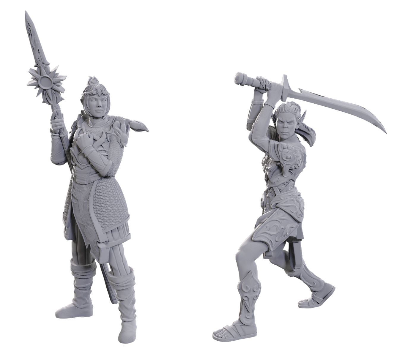 D&amp;D Unpainted Mini - Special Edition Baldur's Gate 3 - Lae'zel &amp; Shadowheart
