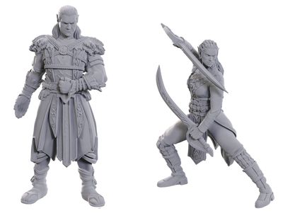 D&amp;D Unpainted Mini - Special Edition Baldur's Gate 3 - Jaheira &amp; Halsin