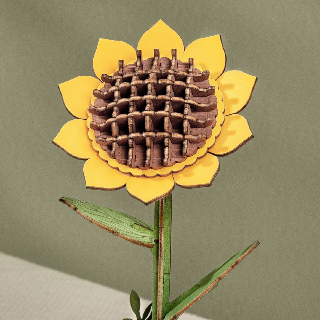 Rowood Wooden Bloom Craft Sunflower