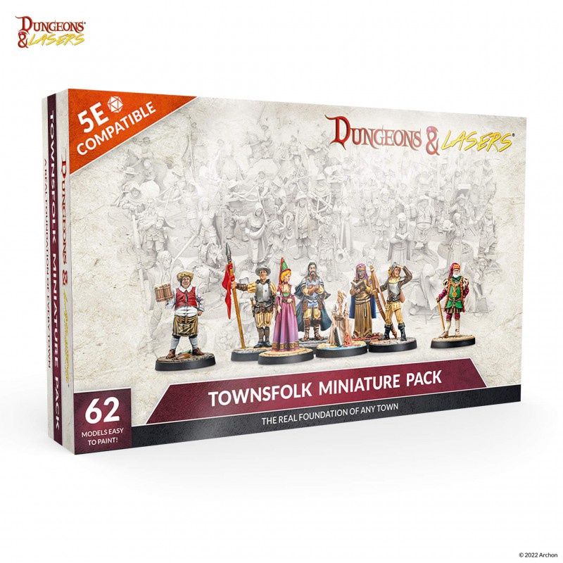 Archon Studio Dungeons and Lasers: Townsfolk Miniature Pack