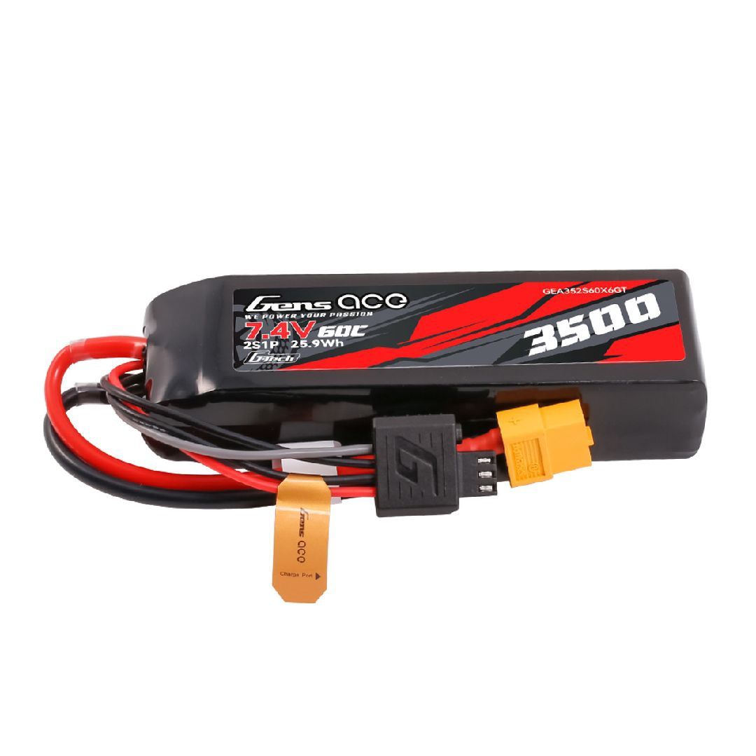 Gens Ace G-Tech 3500mAh 2S 7.4V 60C Lipo Battery w/ XT60 Plug - GEA352S60X6GT