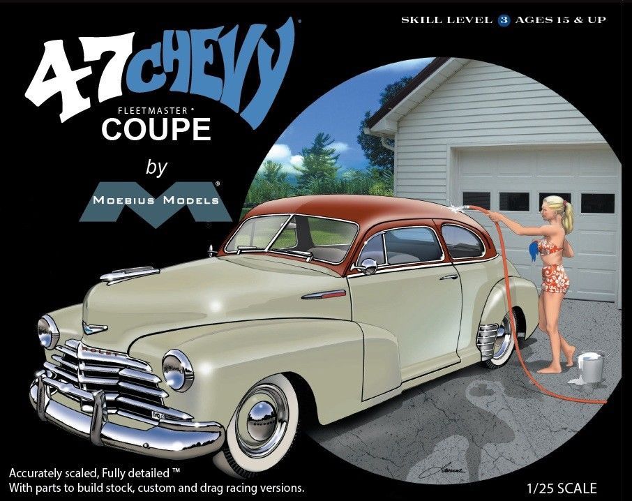 1947 Chevrolet Fleemaster Coupe 1/25 Model Kit #2302 by Moebius