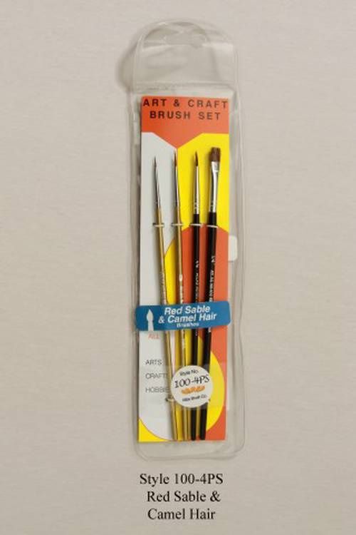 Atlas Brush Company: Brush Sets, Style: 4 pc. Sable &amp; Camel
