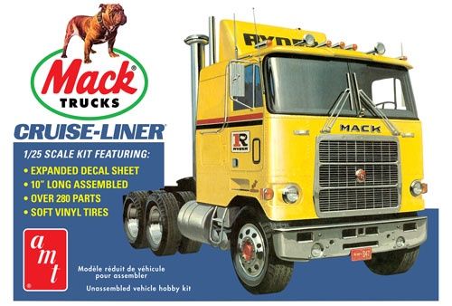 Mack Cruise Liner Semi Tractor 1/25 Model Car Kit #1062 by AMT