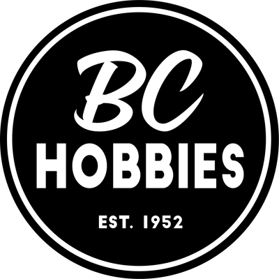 BC Hobbies Black and Silver Enamel Trading Pin
