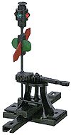 Caboose Industries High-Level Switch Stand - Kit #204S Sprung .190" Travel w/Selectable End Fittings, Paintable Lantern &amp; Targets