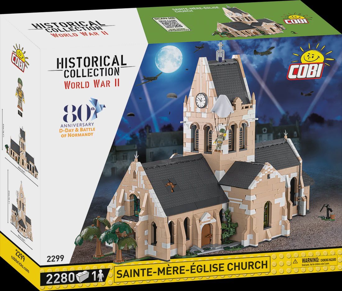 Cobi Historical Collection WWII: Church Sainte-Mere-Eglise June 6 1944 D-Day 2255 PCS
