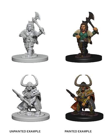 D&amp;D Unpainted Mini - Dwarf Female Barbarian 72645
