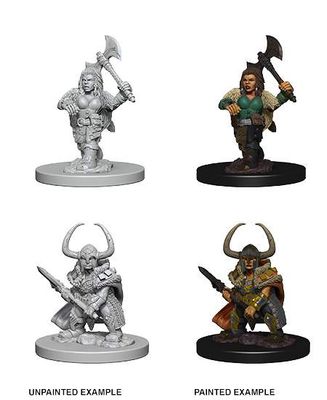 D&amp;D Unpainted Mini - Dwarf Female Barbarian 72645