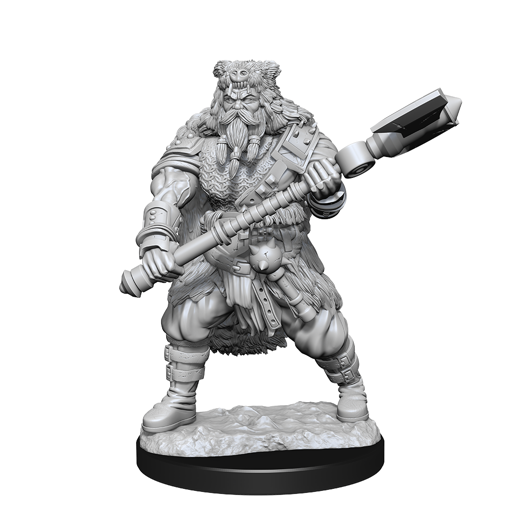 D&amp;D Unpainted Mini - Human Barbarian - Male 90224