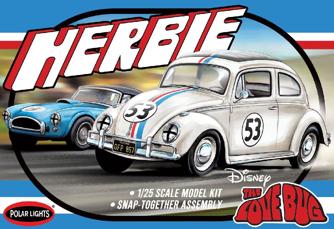 Herbie Volkswagon Beetle Model Kit - Level 2 1/25 #1005 by Polar Lights