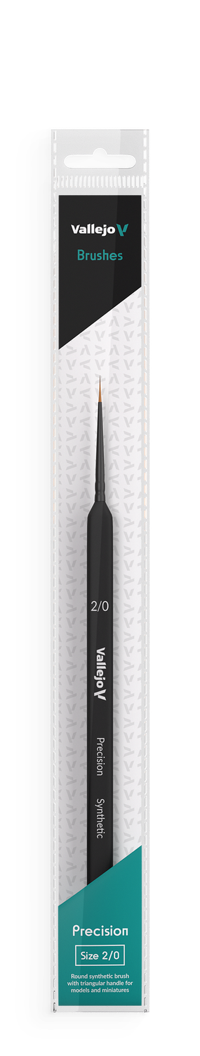 Vallejo Brush B03020 Round #2/0 Synthetic Triangle Handle Precision