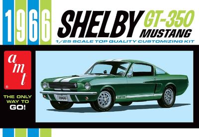 1966 Shelby Mustang 350GT 1/25 Model Car Kit #1491 by AMT
