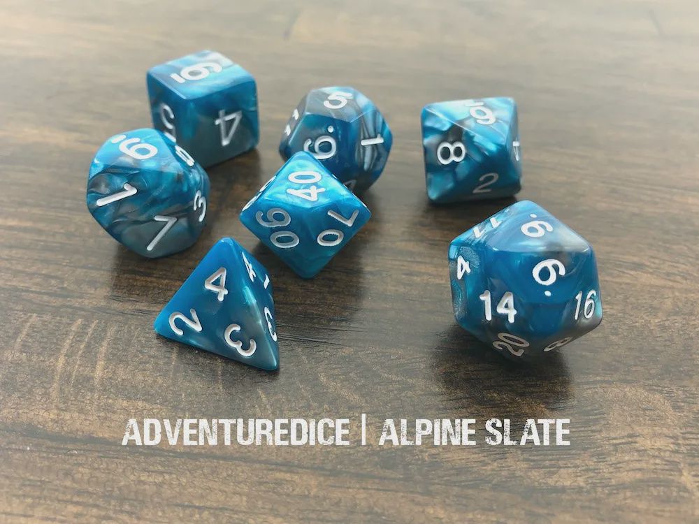 Adventure Dice 7-Die Set - Assorted $11.99, Colour: Alpine Slate DG101247