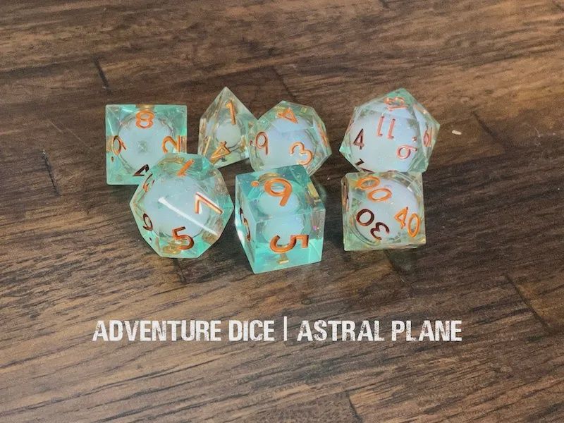 Adventure Dice 7-Die Set Liquid Core - Assorted $64.99, Colour: Astral Plane DG101607