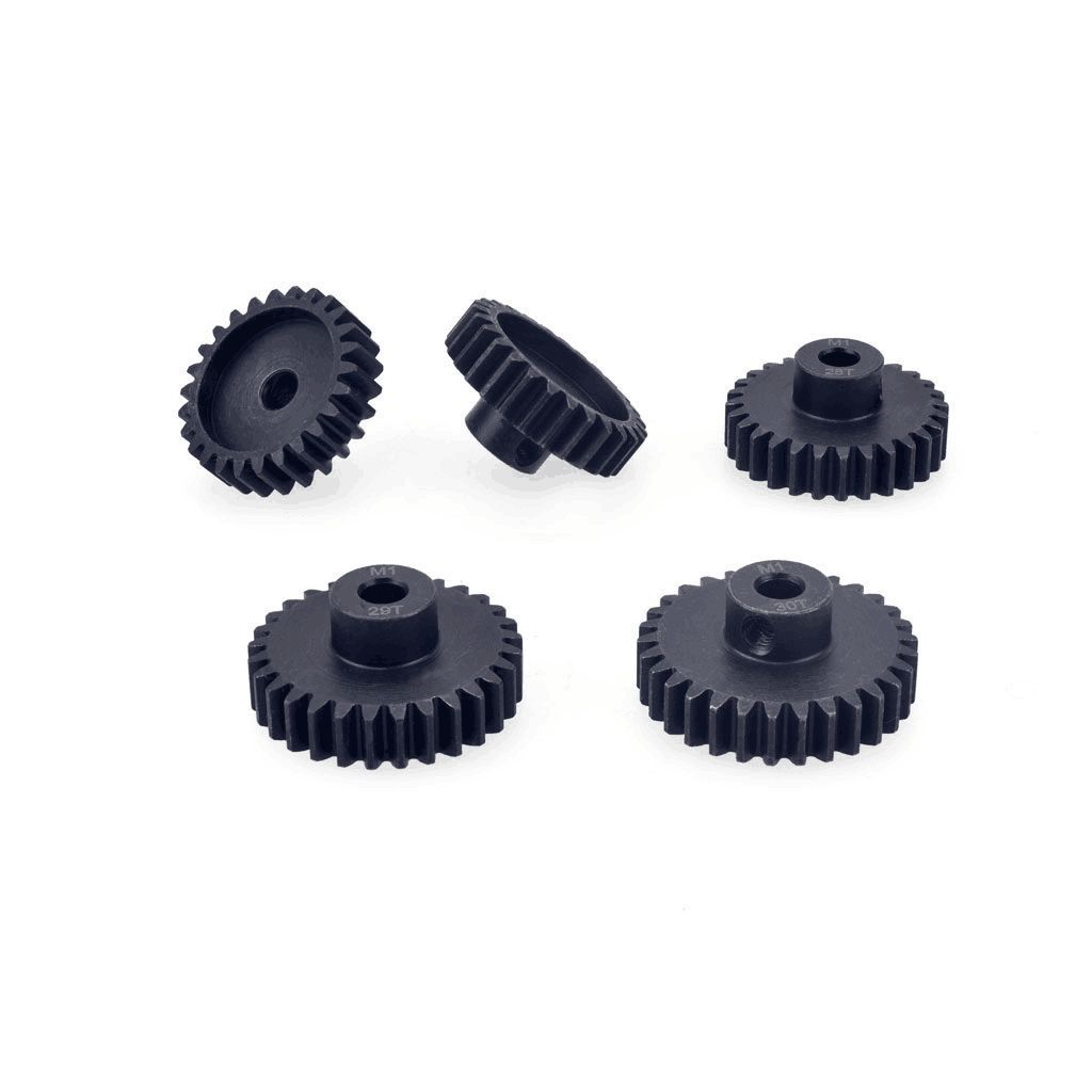 Hobby Details Mod 1 Steel Pinion Gear - Black 5mm shaft (24T) - HDTG02A24T