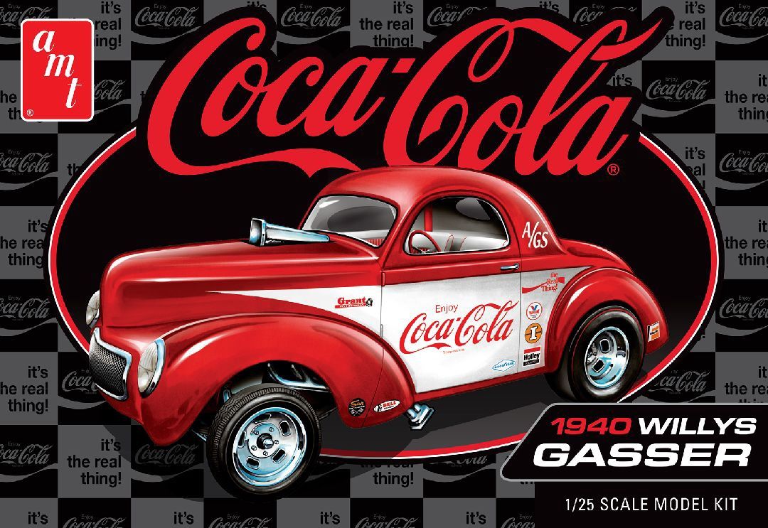 1940 Willys Coupe (Coke Race Team) 1/25 Model Kit (Level 2) #1492 by AMT