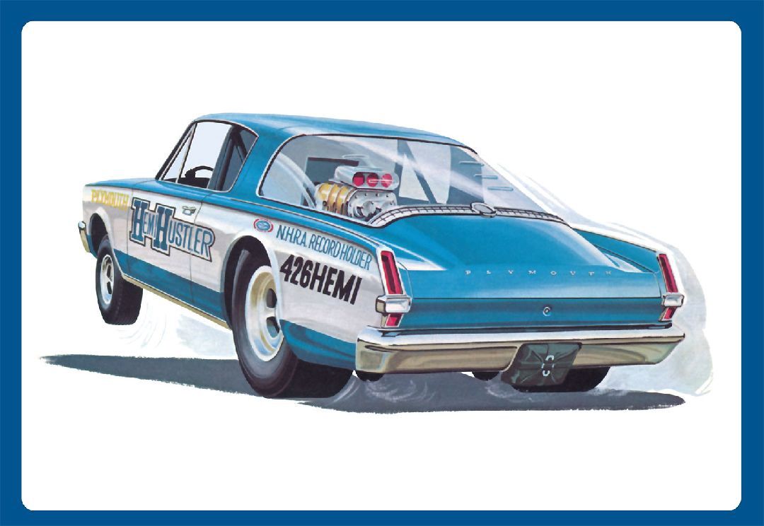 1966 Barracuda Funny Car "Hemi Hustler" (Level 2) 1/25 #1464 by AMT