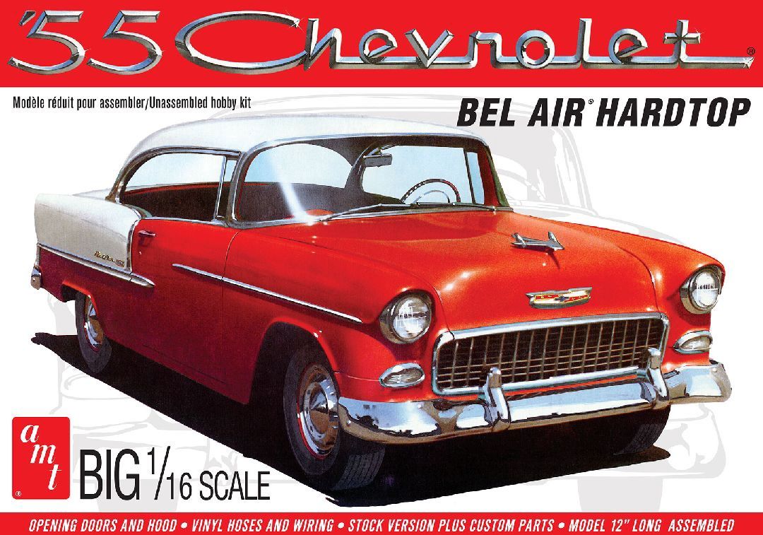 1955 Chevy Bel Air Hardtop 1/16 #1452 by AMT
