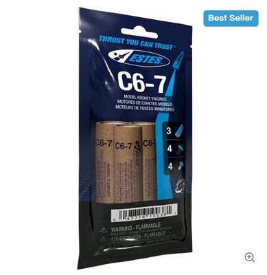 Estes C6-7 Rocket Engine