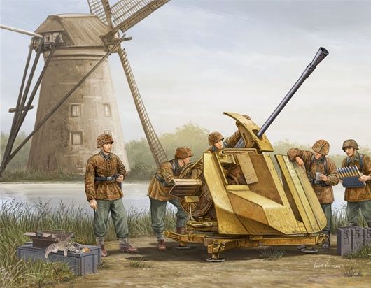 FLAK 43 (German 3.7cm anti-aircraft gun) 1/35 by Trumpeter