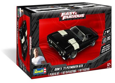 1971 Dom's Plymouth GTX from The Fast and the Furious 1/24 Model Car Kit #4477 by Revell