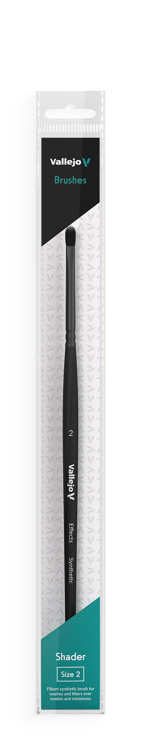 Vallejo Brush B06002 Flat Shader #2 Synthetic Filbert