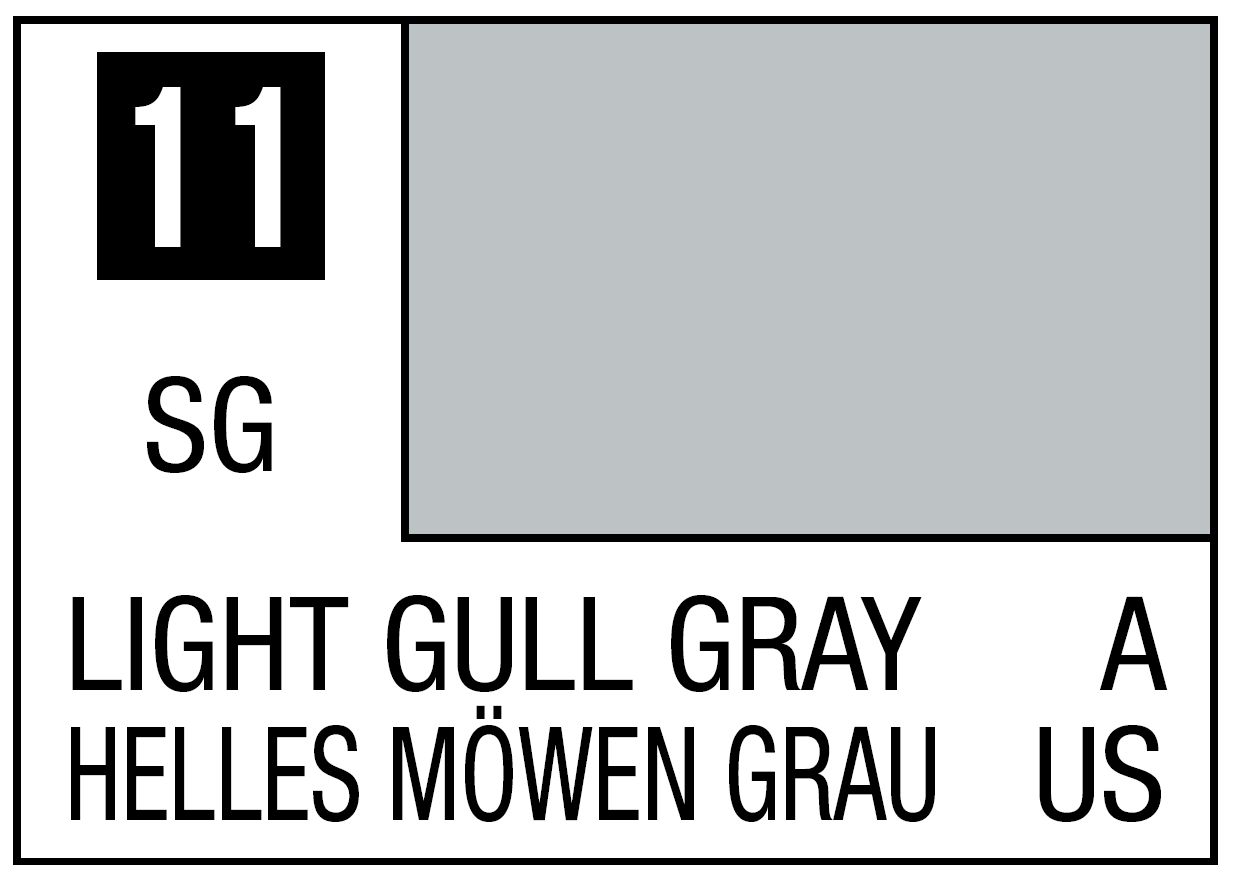 Mr. Color Paint Semi-Gloss, Colour: 11 Light Gull Gray