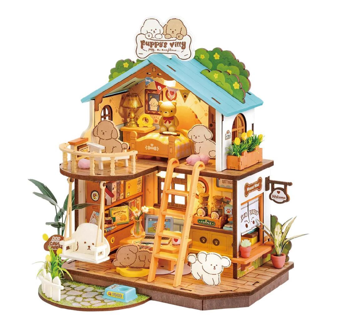 Rolife DIY Miniature House Puppy's Cozy Villa