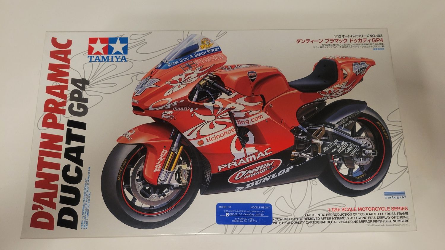 (Pre Owned) Ducati GP4 D'antin Pramac 1/12 No.103