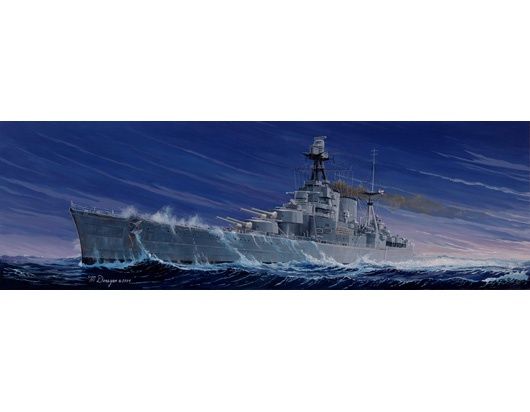 HMS Hood 1/350 Model Ship Kit #5302 by Trumpeter