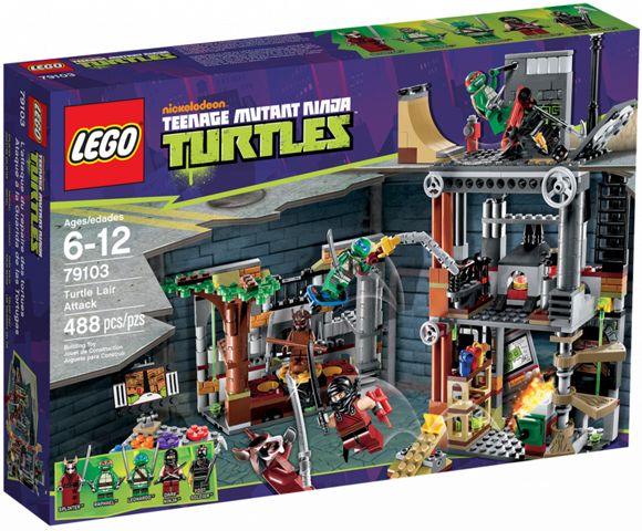 Lego Teenage Mutant Ninja Turtles: Turtle Lair Attack 79103 (Box badly crushed on one end)