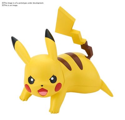 Pikachu (Battle Pose) Quick! #03 Pokemon Model Kit #2541924 by Bandai