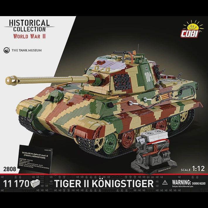 Cobi Historical Collection WWII: 2808 Tiger II Königstiger 1/12 11170 PCS