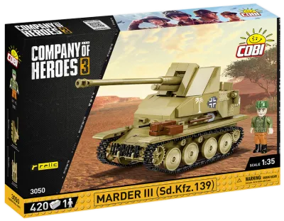Cobi Company of Heroes 3: 3050 Marder III (Sd.Kfz. 139) Tank Destroyer 1/35 420 PCS