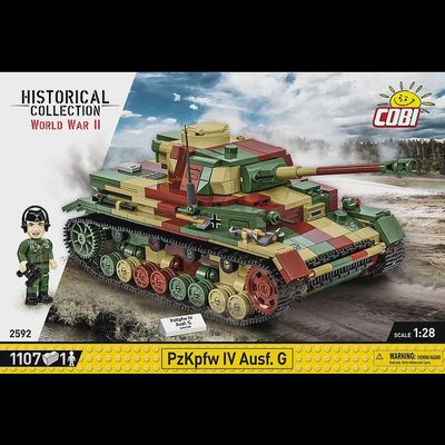 Cobi Historical Collection WWII: 2592 PzKpfw IV Ausf. G 1/28 1107 PCS