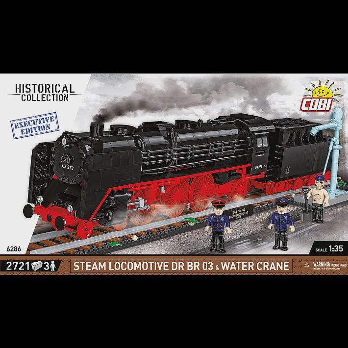 Cobi Historical Collection Trains: 6286 DR BR 03 Steam Locomotive &amp; Water Crane - Executive Edition 1/35 2721 PCS