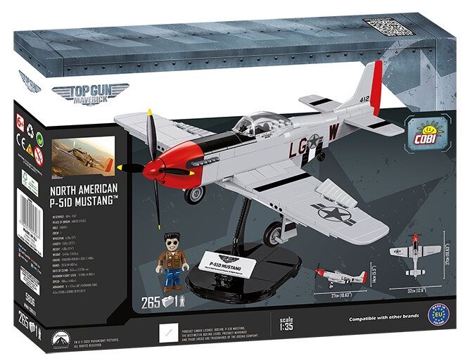 Cobi Top Gun: 5846 Mustang P-51D 1/35 350 PCS