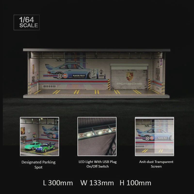 Cardinal 1/64 Diorama Kit Porsche Garage - 71007