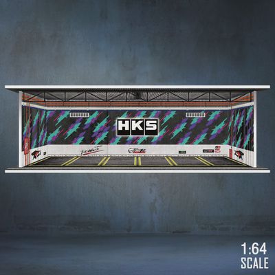 Cardinal 1/64 Diorama Kit HKS Garage - CY-88014